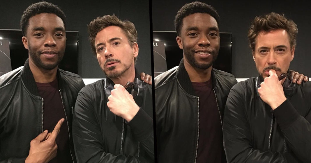 Chadwick Boseman e Robert Downey Jr.