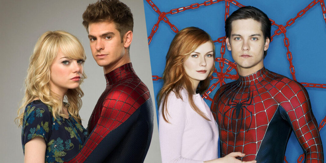 Tobey Maguire, Kirsten Dunst, Andrew Garfield ed Emma Stone